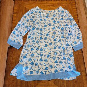 Tybee Island Clothing Sailboat & Anchor Beach Cover Up